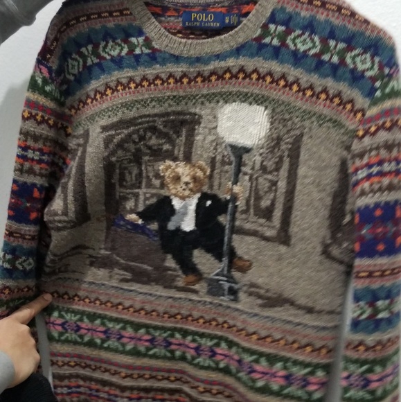 Polo by Ralph Lauren | Sweaters | Ralph Lauren Singing In The Rain Bear  Sweater Xs | Poshmark